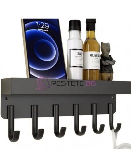 Стенна закачалка етажерка метална